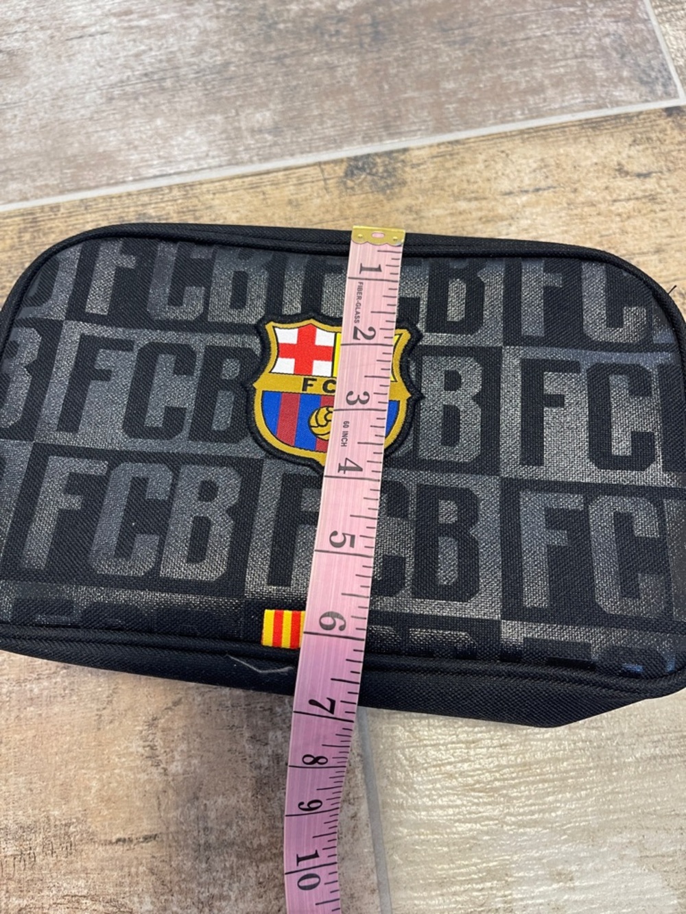 FCBarcelona Travel Toiletry Bag Like New Double Zip - Picture 9 of 10